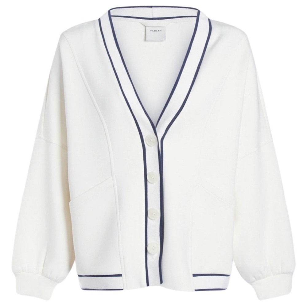 Varley Decker Off Court Sweatshirt Cardigan White XS - Picture 2 of 13